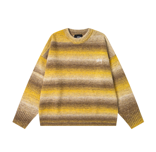 Stussy Gradient Striped Fuzzy Sweater
