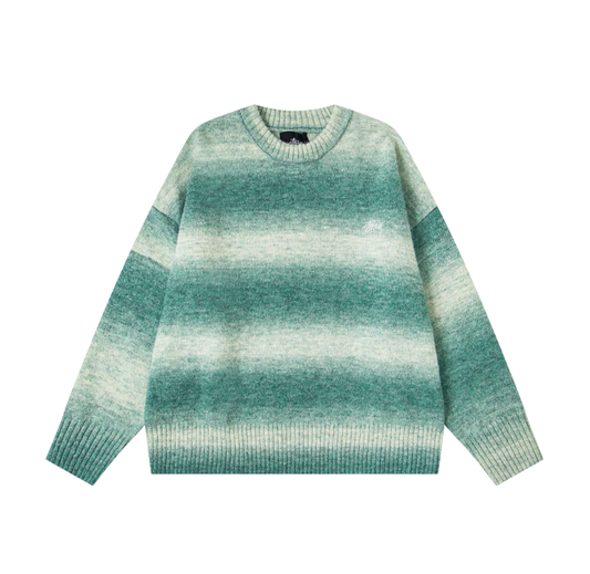 Stussy Gradient Striped Fuzzy Sweater