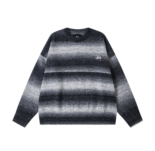 Stussy Gradient Striped Fuzzy Sweater